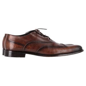 Ermenegildo Zegna Wingtip Oxford Shoes in Brown Leather
